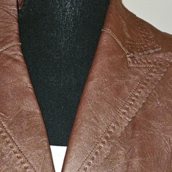 Copper Colored Leather Jacket - Picture 6 of 9